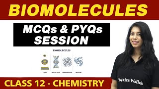 Biomolecules  MCQs and PYQs Session  Class 12 NCERT [upl. by Ecnatsnok]