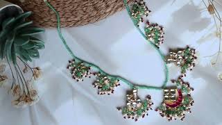 Zilpah Mint Kundan Necklace [upl. by Peters]