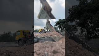 Tipper unload videos  tipper tatatipper bharatbenztruck tippler dumptruck dumptrucking [upl. by Asirrom]