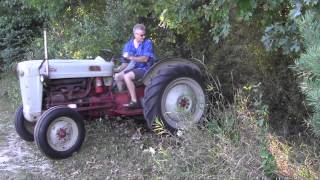 BRUSH HOG A ROSE BUSH FORD JUBILEE TRACTOR [upl. by Je]