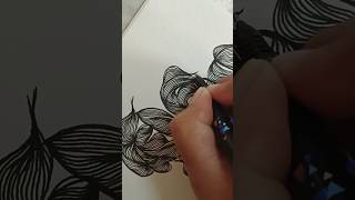 94✨Abstract art  Simple Line Drawing artvideo satisfyingart relaxingart lineart [upl. by Molli33]