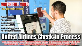 United Airlines Checkin Process [upl. by Ahsahtan975]