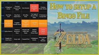 How to setup a Bingo file in Breath of the Wild [upl. by Theodoric]