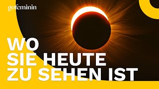 Sonnenfinsternis am 8 April 2024 Hier kannst du das Ereignis beobachten [upl. by Drofdeb]