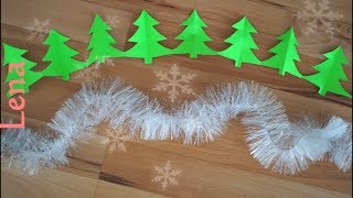 Tannen Girlande basteln mit Lena 🌲 Christmas tree garland DIY 🌲 Как сделать ГИРЛЯНДУ НА НОВЫЙ ГОД [upl. by Aicekat752]