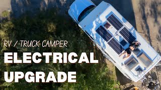 RV Truck Camper Electrical Set Up  24 Year Old Bigfoot Upgrade  Full Time Truck Camping [upl. by Cia]