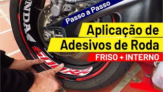 APLICAÇÃO DE ADESIVO DE RODA  Adesivos Interno e Adesivos de Friso [upl. by Mathias]