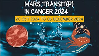 Mars transit Cancer 2024 VGS ASTRO  All Ascendants  Debilitated Mars [upl. by Adnamaa535]