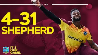 431 EVERY BALL  Outstanding Bowling From Romario Shepherd  West Indies v India 5th T20I [upl. by Nnaytsirk]