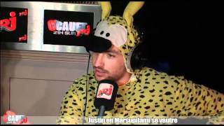 Justin en marsupilami se vautre  CCauet sur NRJ [upl. by Athenian]