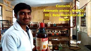 Azo dye test for aromatic amines  aniline  I coupling reaction I [upl. by Imot]