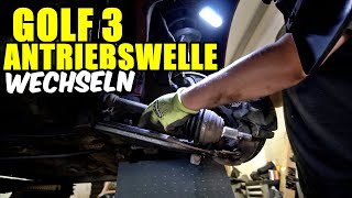 VW GOLF 3 ANTRIEBSWELLE WECHSELN  AUSBAUEN TUTORIAL [upl. by Marbut]