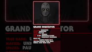 Grand Inquisitor Star Wars Character Lore in Under a Minute starwars [upl. by Aiek]