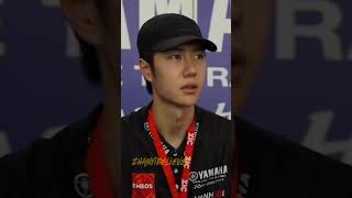 Wang Yibo talking about his YAMAHA Road Race experience wangyibo yamaha 王一博 race shorts [upl. by Cameron253]