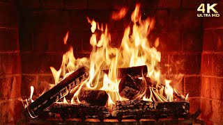 🔥 Crackling Fireplace Burning  Cozy 4K Christmas Fireplace Ambience [upl. by Atsirt]