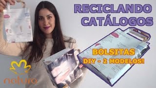 DIY Bolsitas hechas con revistas Natura  2 tamaños  ReducirReutilizarReciclar [upl. by Clementi]