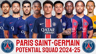 PARIS SAINTGERMAIN POTENTIAL SQUAD 202425 SEASON  PSG 202425  PSG SUMMER TRANSFER 24  LIGUE 1 [upl. by Uttica]