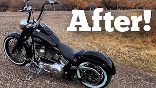 Project Bike REVEAL Custom Harley Davidson Fatboy  bike reveal motorcycle makeover [upl. by Sirtimed28]