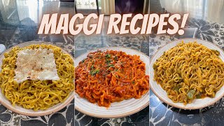 Maggi Recipes  Chilli Garlic Cheesy Piri Piri amp Makhani Maggi 🍝 CookWithGG [upl. by Lipsey396]