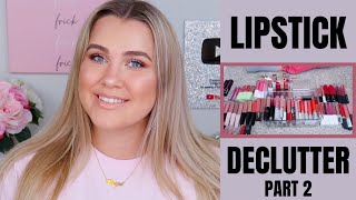 MAKEUP COLLECTION DECLUTTER  LIPSTICK amp LIQUID LIPSTICK  PART 2 [upl. by Aoh]