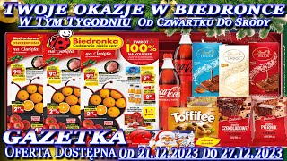 Biedronka Nowa Gazetka Promocyjna Od czwartku 21122023 W Tym Tygodniu Twoje Okazje w Biedronce [upl. by Keeryt]