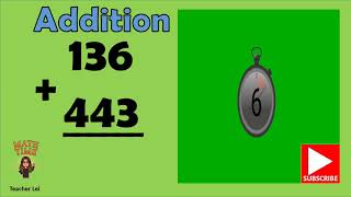 Addition three digits without regrouping addition addmath [upl. by Inaffyt446]