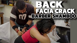 Asmr head massage back massage back Facia cracking by Indian barber Shamboo [upl. by Countess]