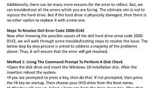 Dell Error Code 2000 0142 [upl. by Tiat450]