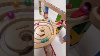 marble Run Race ASMR 162 Wooden Wave Course Colorful Marbles marblerun marblerunrace asmr [upl. by Htiaf867]