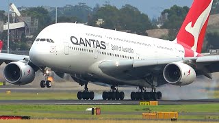 19 UP CLOSE BIG PLANES LANDING  Sydney Airport Plane Spotting SYDYSSY [upl. by Malinowski]