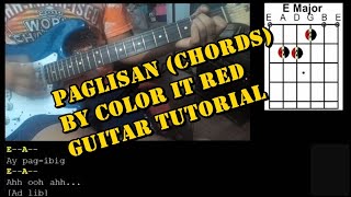 Paglisan Chords  by Color it Red  Guitar Tutorial [upl. by Roban]