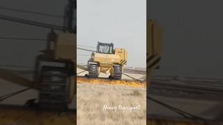 Side boom machine shifting In desert desert transport heavyvhichel [upl. by Akkinahs]