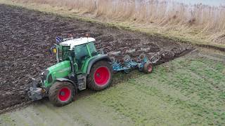 Ploegen  Plowing  Fendt 413  Lemken VariOpal 5  Clay [upl. by Yearwood]