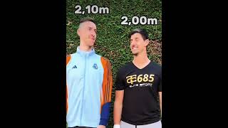 Micheal is actually taller than courtois trending viral funny courtois [upl. by Elyad76]