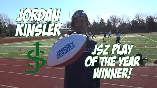 Jordan Kinsler of St Joseph Metuchen wins JSZ Football Play of the Year [upl. by Anomer]