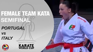 PORTUGAL  ITALY  SEMIFINAL FEMALE TEAM KATA  KARATE WORLD CUP 2024  WORLD KARATE FEDERATION [upl. by Dre]