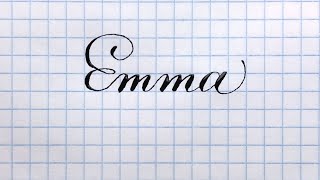 How to write the name Emma in beautiful handwriting [upl. by Kalmick487]