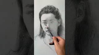 Master skill Do you like this sound fypdrawing asmrdrawing charcoaldrawing portraitdrawing [upl. by Nylleoj949]