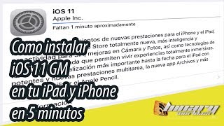 Como Instalar iOS 11 en iPad y iPhone [upl. by Leuname911]