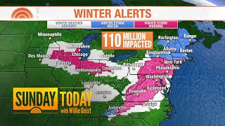 Major Nor’easter Expected To Impact 110 Million With Heavy Snow Rain Winds  Sunday TODAY [upl. by Aiuhsoj]