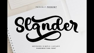 Slander  Elegant Handwritten Script Font for Modern Projects [upl. by Marylou618]