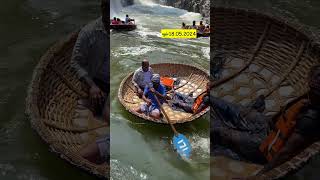 ✨Today ✅Hogenakkal Summer🌞 Coracle🚣‍♀️😳 Ride boating viral hogenakkal ontrending shortsfeed [upl. by Nezah]