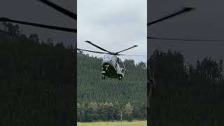 Royal Navy Grey Merlin HM2 Helicopter flys into Braemar in Cairngorms Scotland May 2023 shorts [upl. by Colin909]