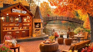 Relaxing Fall Jazz Music at Cozy Coffee Shop Ambience 🍂 Smooth Jazz Instrumental Music for Studying [upl. by Eiramaliehs]