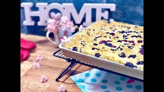 QUARKSTREUSELKUCHEN mit Blaubeeren 😍 5MinutenKuchen 💞 Zauberhafte Leckereien [upl. by Arundel540]