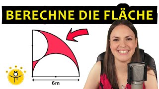 Mathe RÄTSEL Geometrie – Wie groß ist der Flächeninhalt der Kreisfigur [upl. by Constanta]