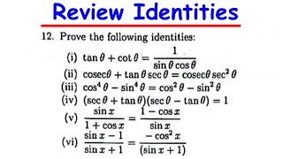 Trig Identities Practice Problems  Quick Review [upl. by Damien414]