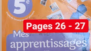 5 AEP pages 26  27 lexique Initiation à lutilisation du dictionnaire 1 mes apprentissages [upl. by Halley]