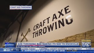 Axethrowing bar making its way to Knoxville [upl. by Eigroeg]