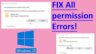 FIX You dont have permission to open this file in Windows 10 [upl. by Anyehs]